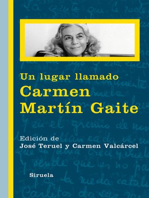 cover image of Un lugar llamado Carmen Martín Gaite